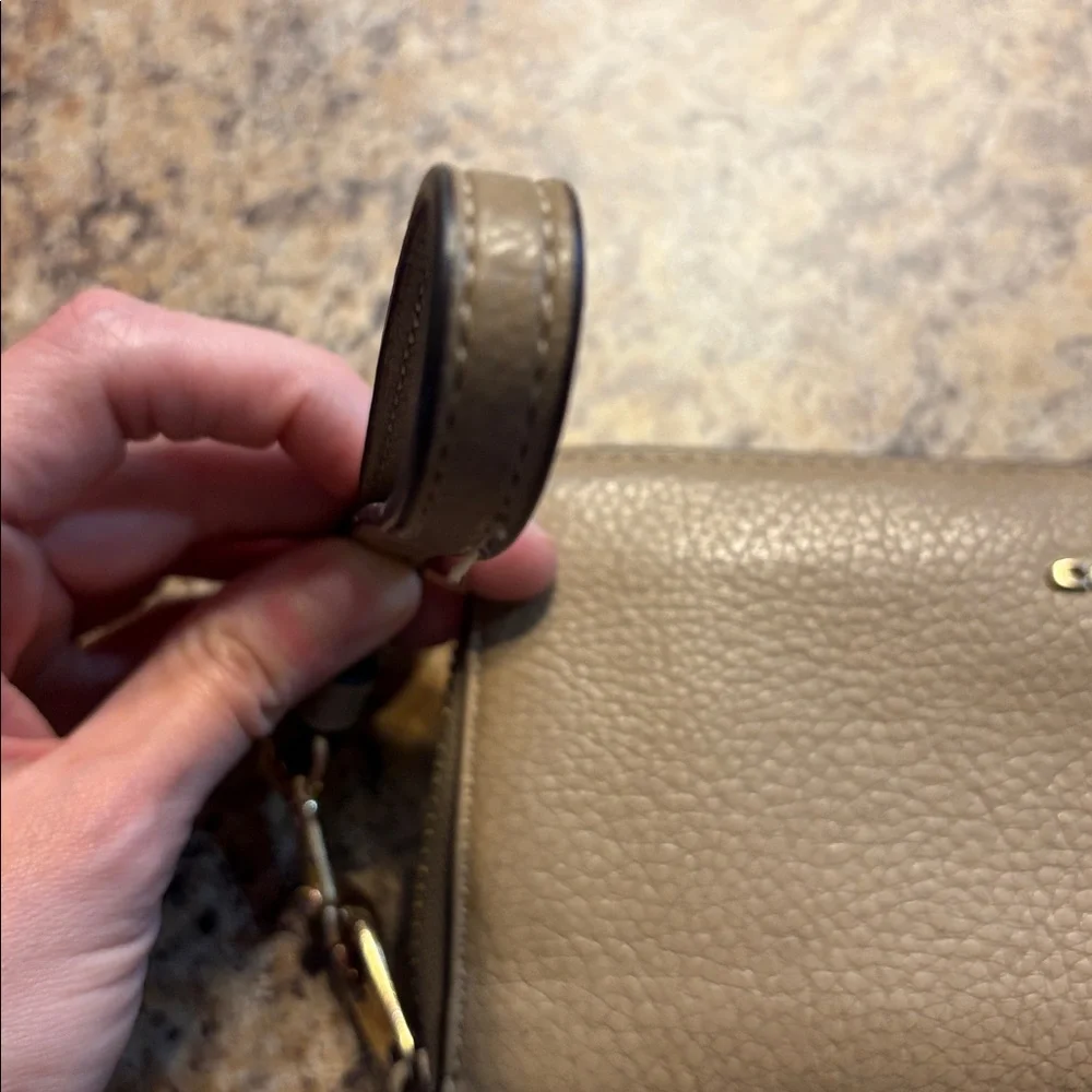 Coach Pebble Leather Wristlet